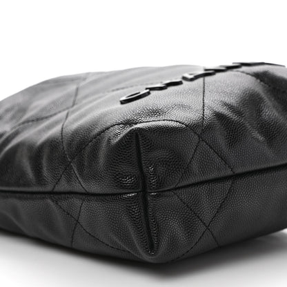 Chanel Shiny Caviar Quilted Monochrome Mini Chanel 22 Black 8 of 10