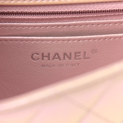 Chanel Iridescent Calfskin Quilted Mini Rectangular Flap Pink 6 of 9