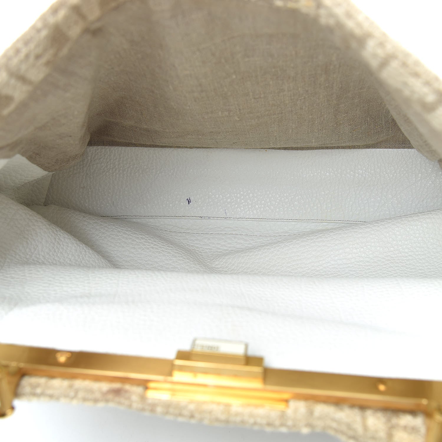 Fendi Corda Zucca Large Peekaboo Iconic Satchel White 5 of 17
