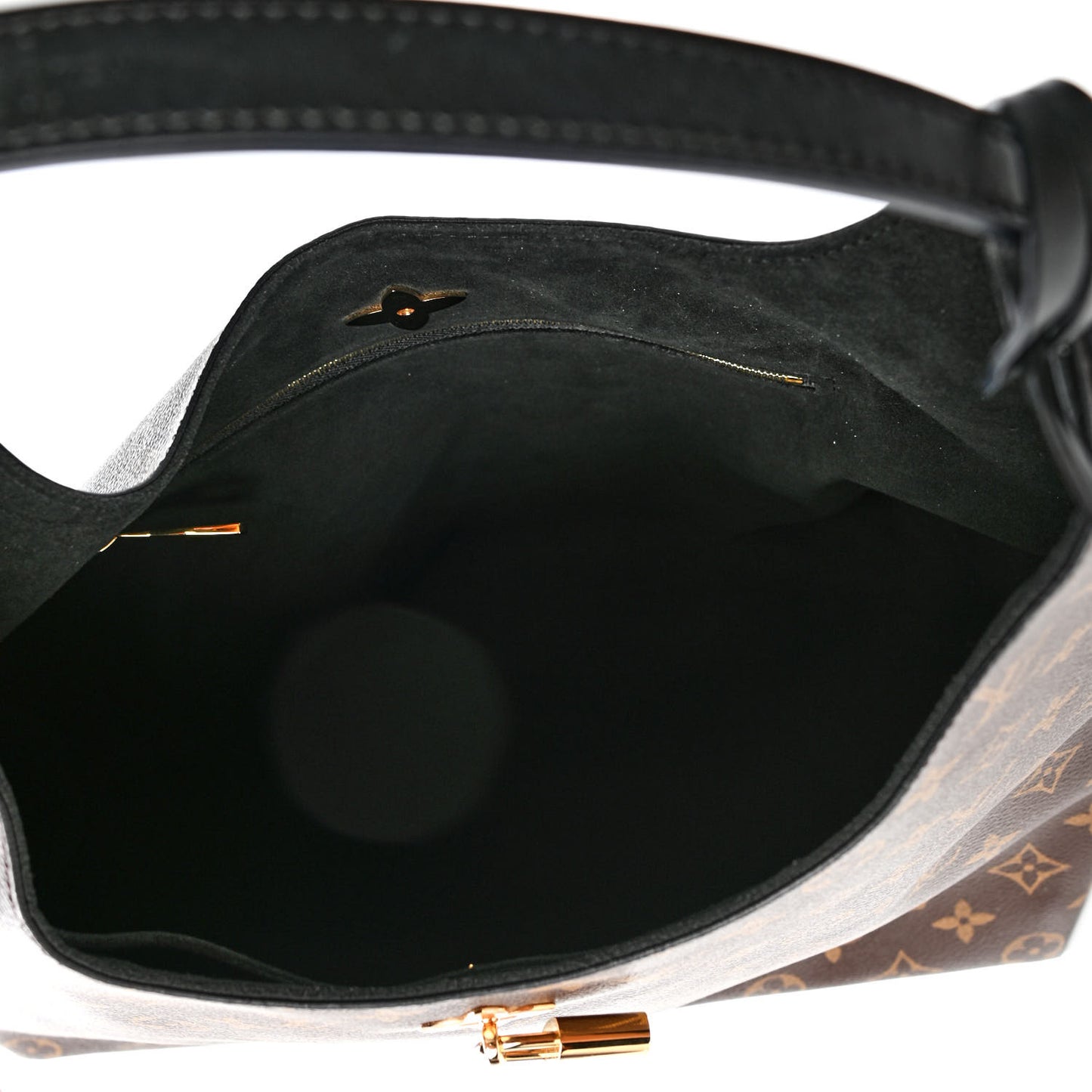 Monogram Flower Hobo Black