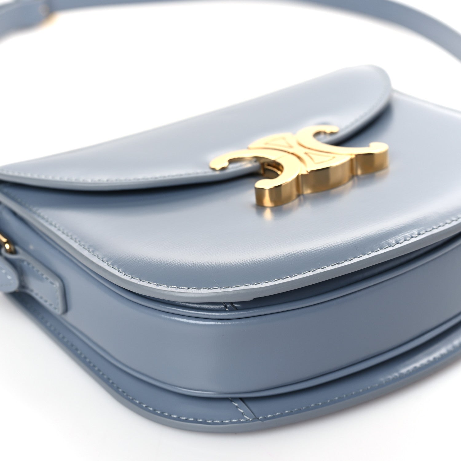 Celine Shiny Calfskin Teen Besace Blue Grey 8 of 9