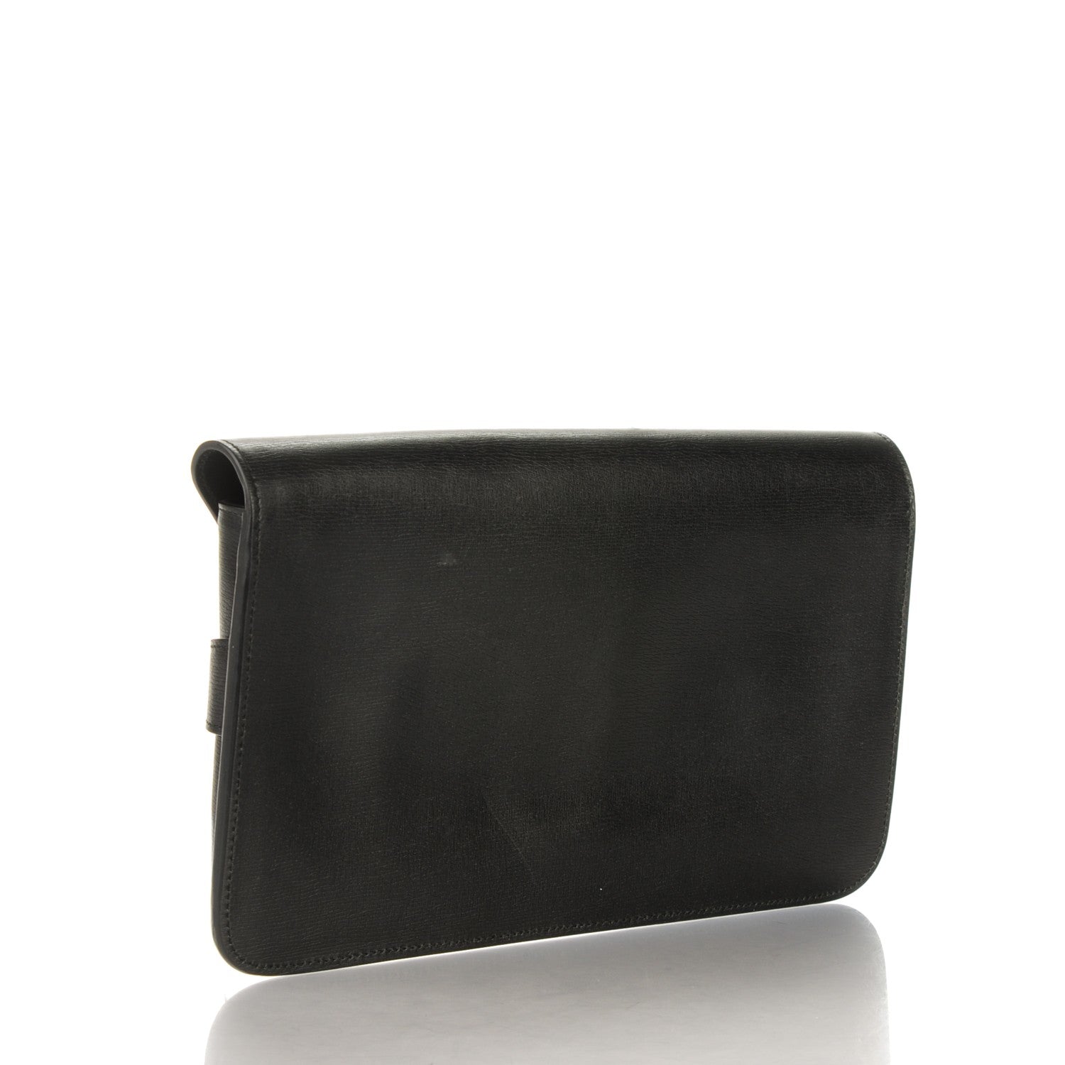 Gucci Calfskin Large Bright Bit Clutch Black 3 of 7