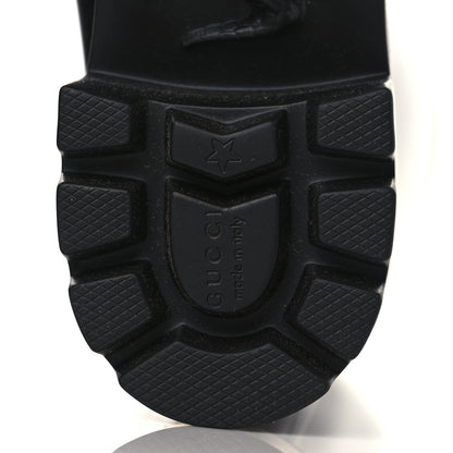 Gucci Rubber Horsebit Knee High Boots 38 Black 6 of 7