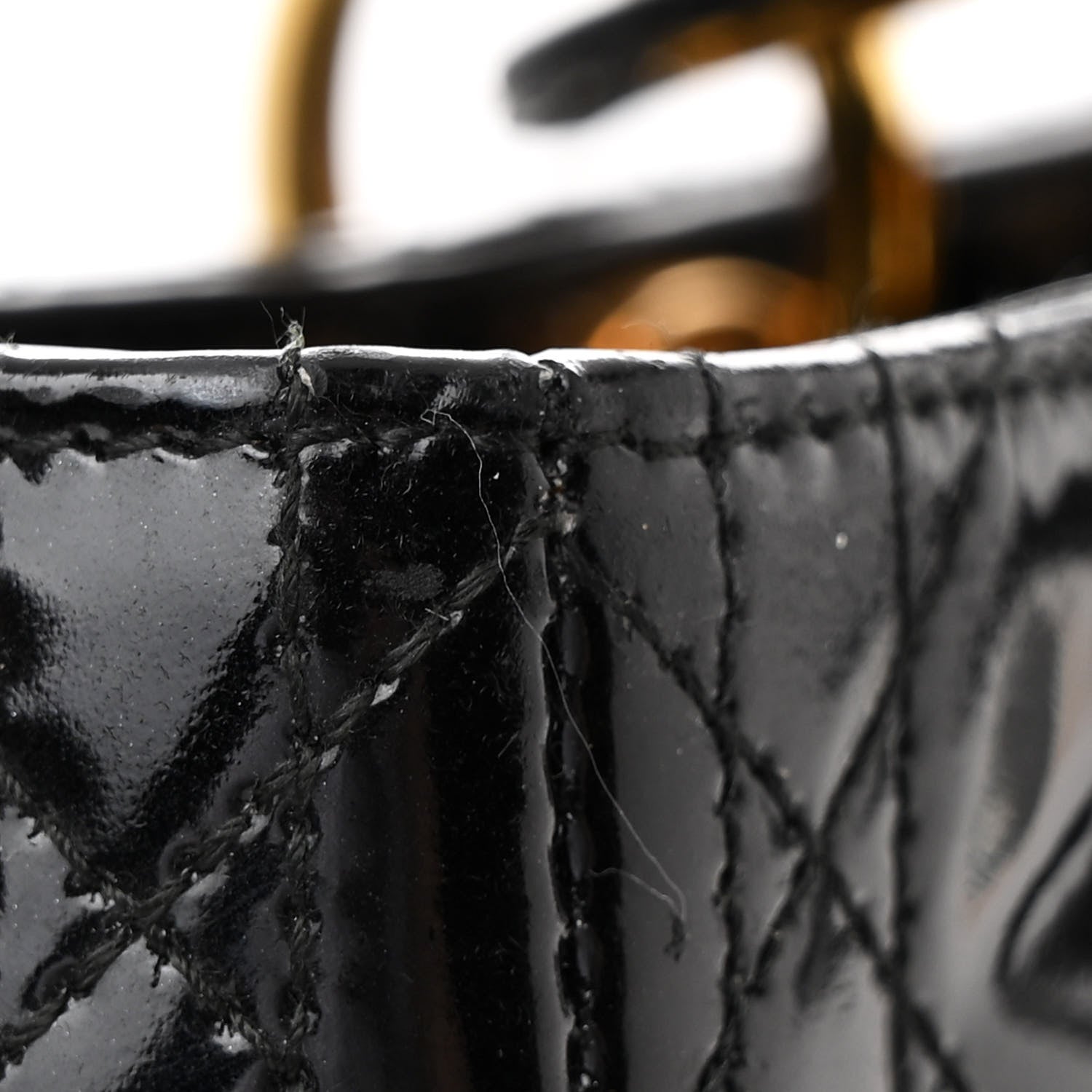 Christian Dior Patent Cannage Large Lady Dior Black 12 of 13