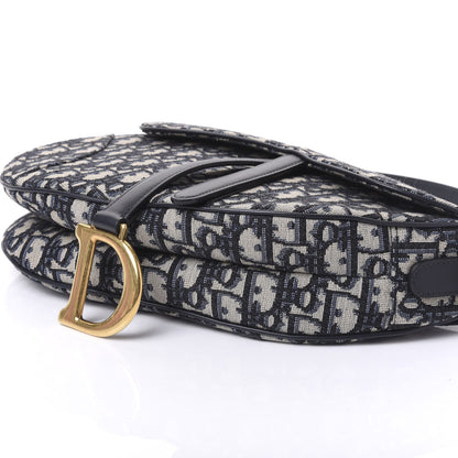 Christian Dior Oblique Saddle Bag Blue 6 of 10