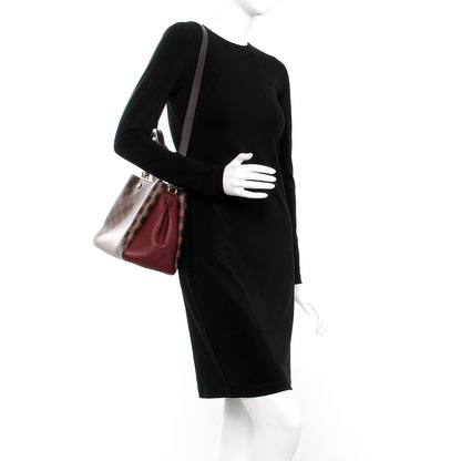 Louis Vuitton Damier Ebene Cuir Taurillon Brittany Bordeaux 2 of 8