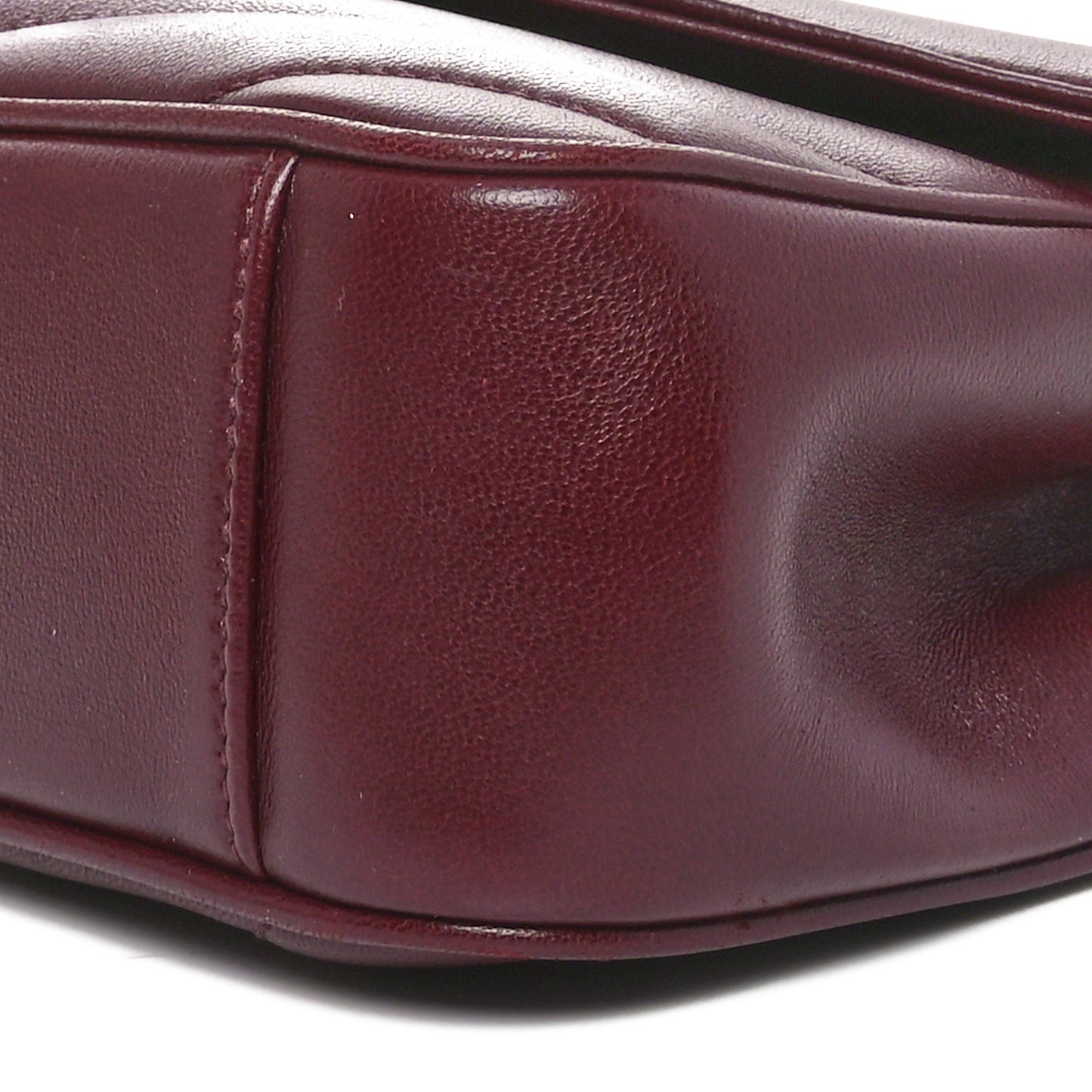 Lambskin Chevron Quilted Small Loulou Rouge Cabernet