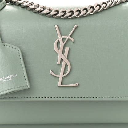 Saint Laurent Calfskin Small Monogram Sunset Vert Opaline 7 of 9