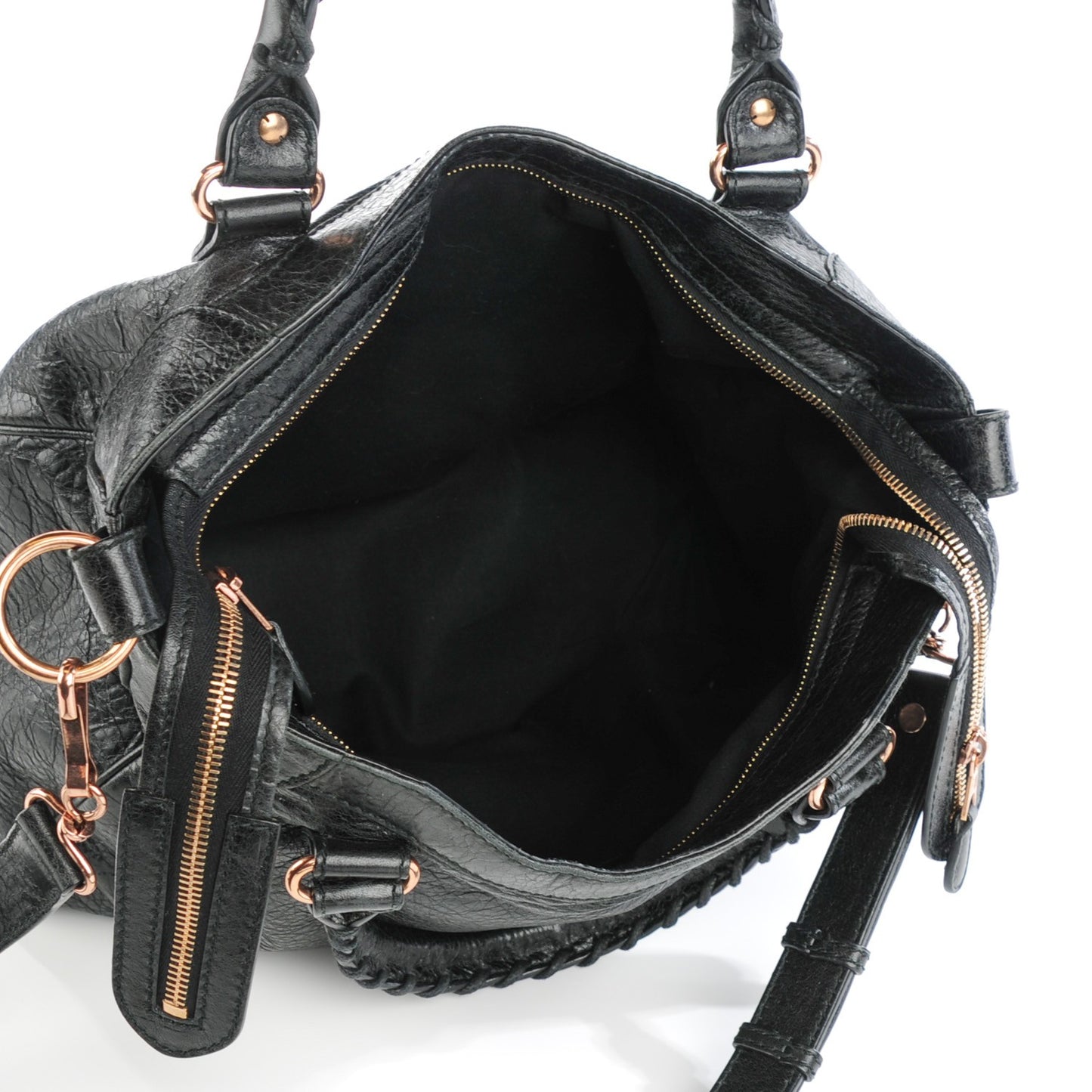 Agneau Giant 12 Rose Gold Hardware Velo Black
