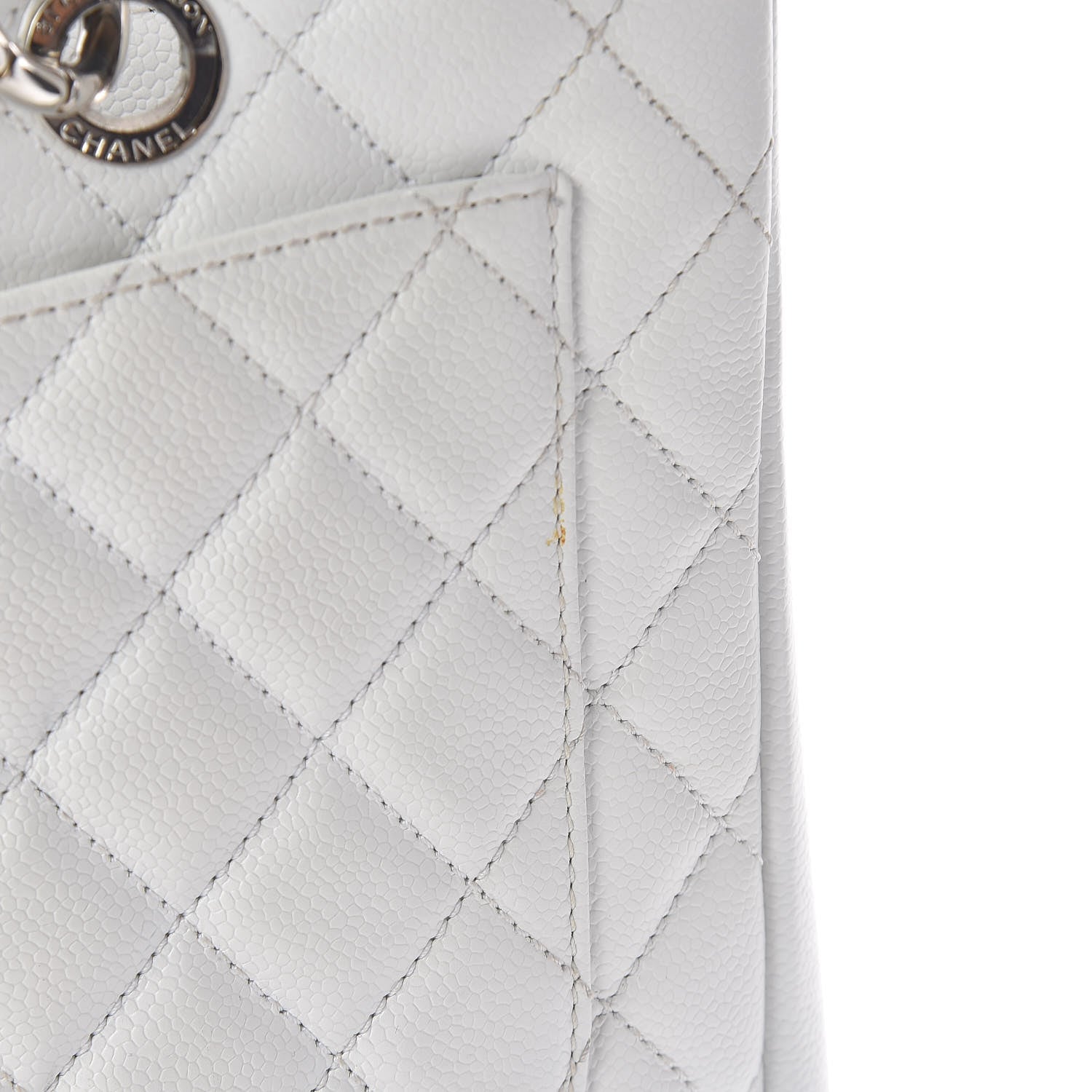 Chanel Caviar Quilted Grand Shopping Tote GST White 13 of 17