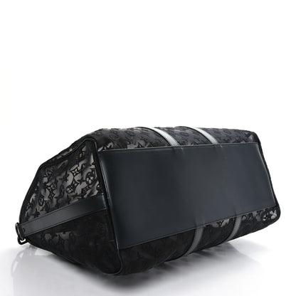 Louis Vuitton Monogram See Through Keepall Bandouliere 50 Black 4 of 10