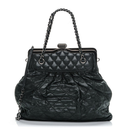 Chanel Iridescent Calfskin Chic Quilt Frame Tote Black 1 of 10