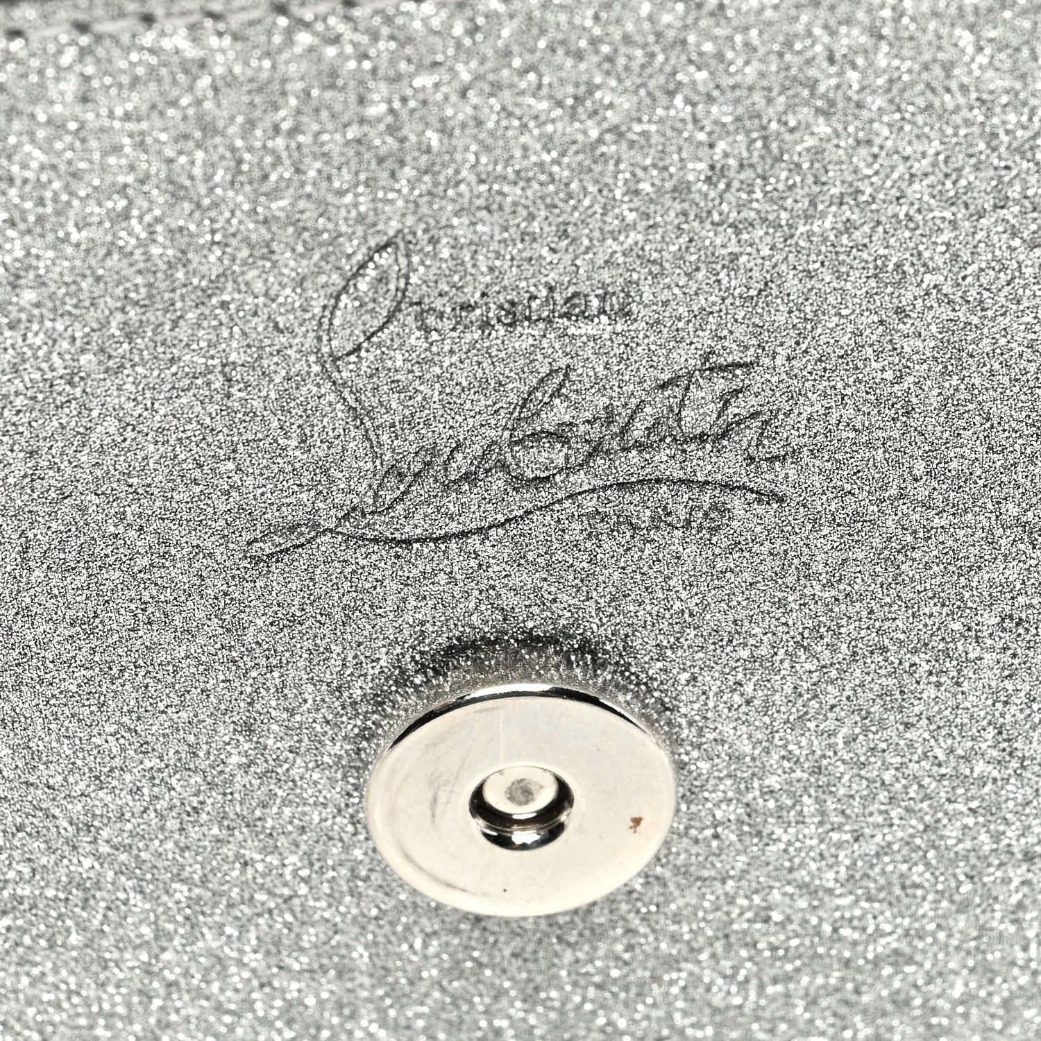 Christian Louboutin Glitter Calfskin Loubi54 Wallet On Chain Silver 6 of 11