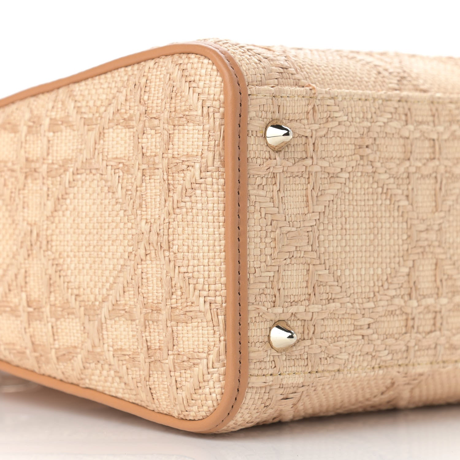 Christian Dior Raffia Medium Lady Dior Bag Beige 9 of 10