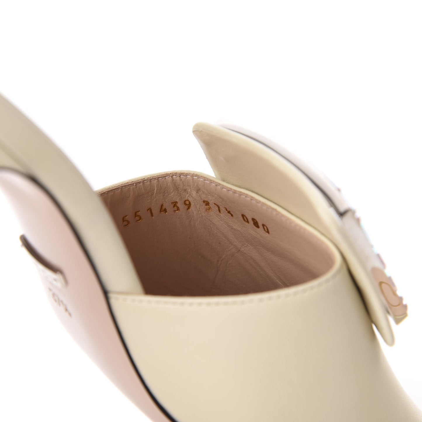 Malaga Kid Crystal Square G Madelyn Mules 37.5 Vintage White