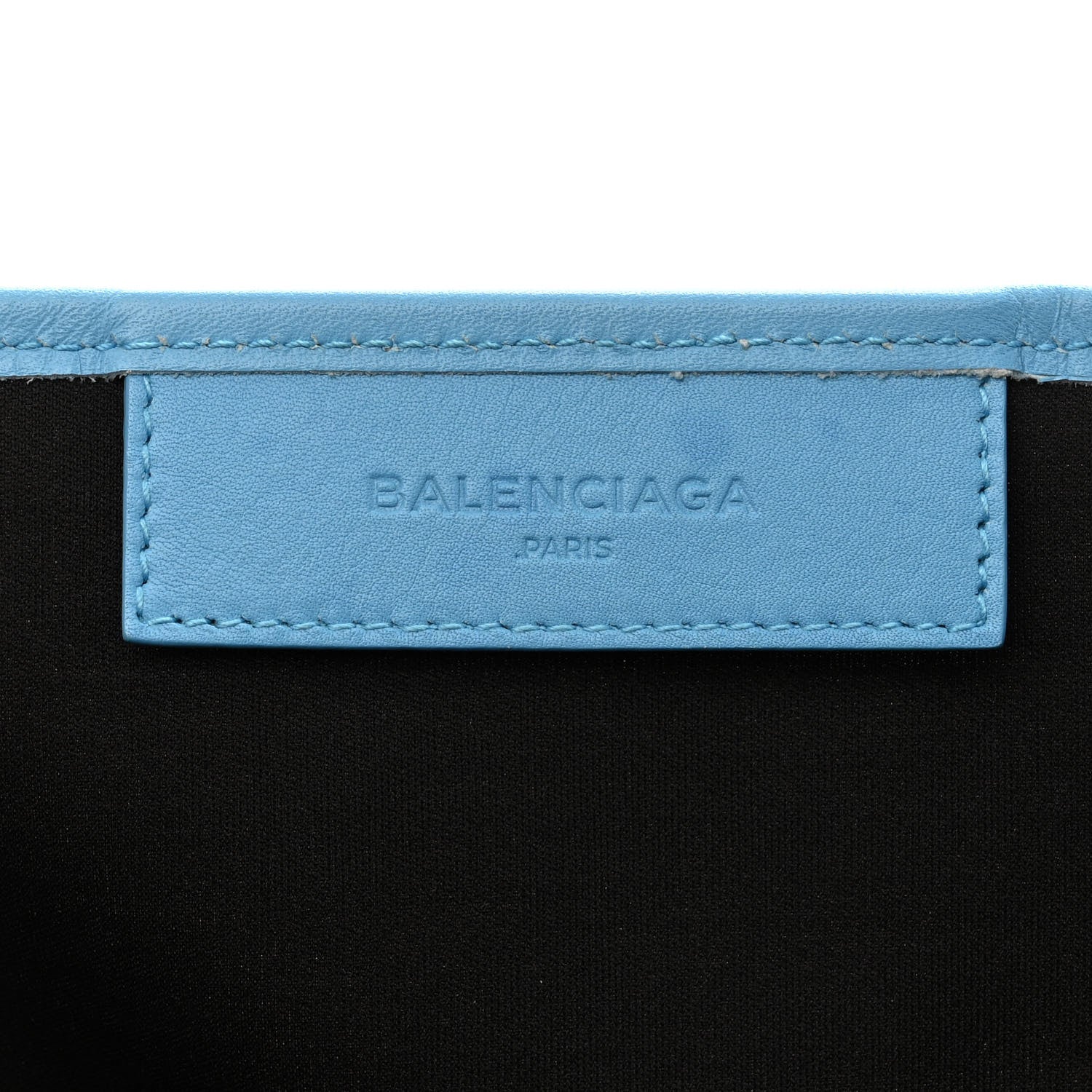 Balenciaga Cotton Canvas Calfskin M Navy Cabas Light Blue 6 of 11