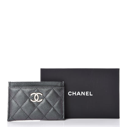 Chanel Iridescent Caviar Quilted Card Holder Black 9 of 9