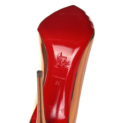 Christian Louboutin Metallic Patent Breche 100 Pumps 39 Cappuccino 8 of 10