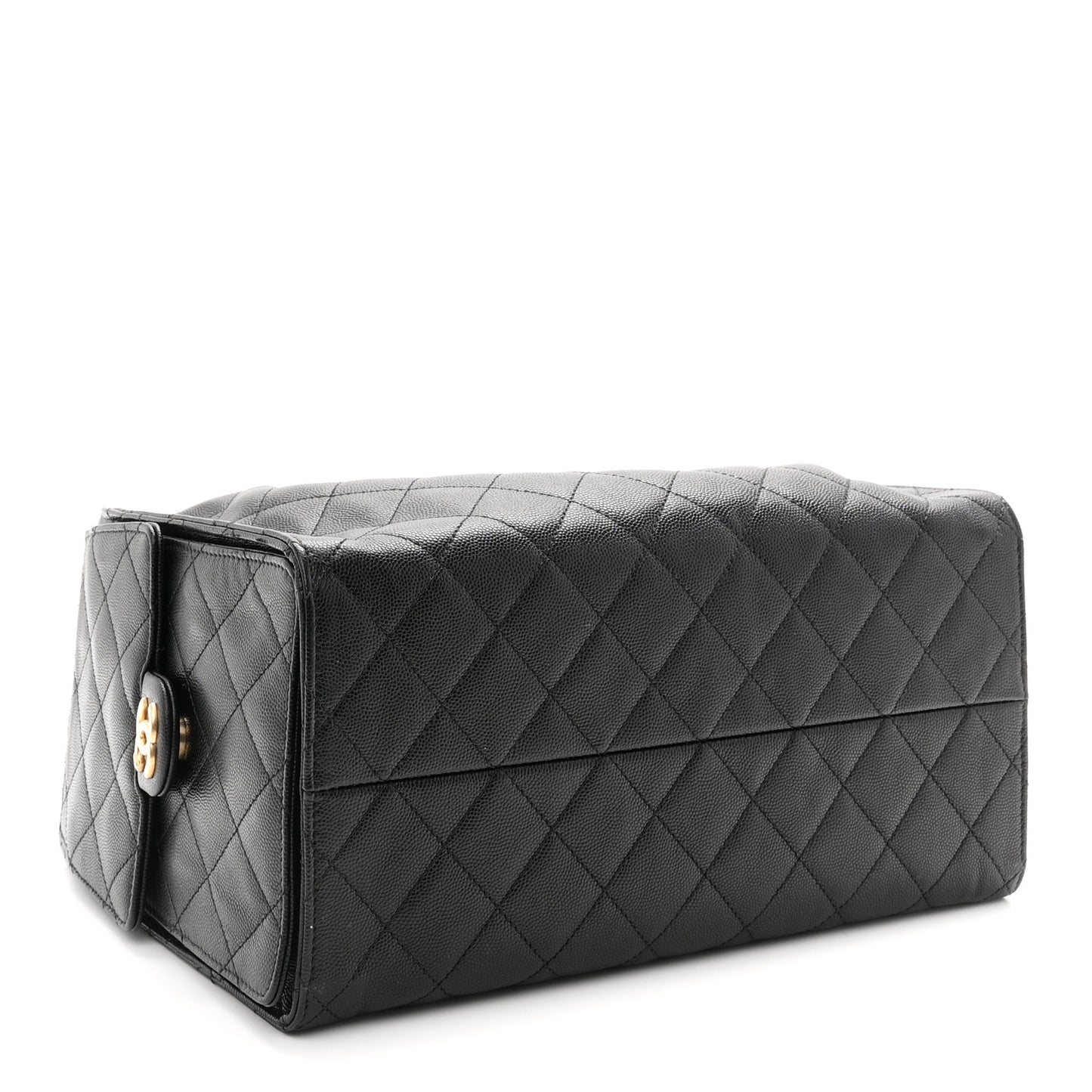Caviar Quilted Medium Chanel 25 Handbag Black