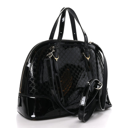Gucci Patent Microguccissima Small Nice Top Handle Dome Bag Black 3 of 10