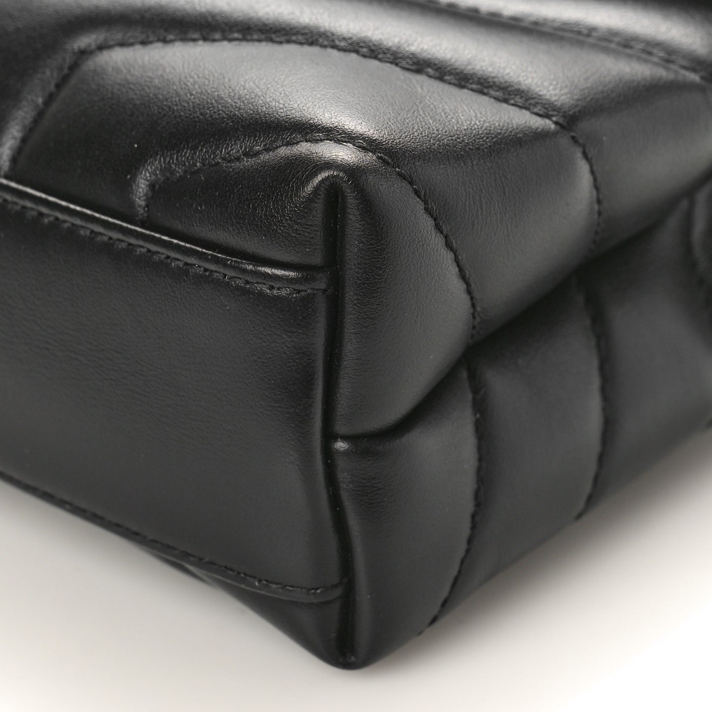 Calfskin Y Quilted Monogram Toy Loulou Crossbody Bag Black