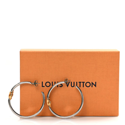 Louis Vuitton My LV Hoop Earrings Silver 5 of 5