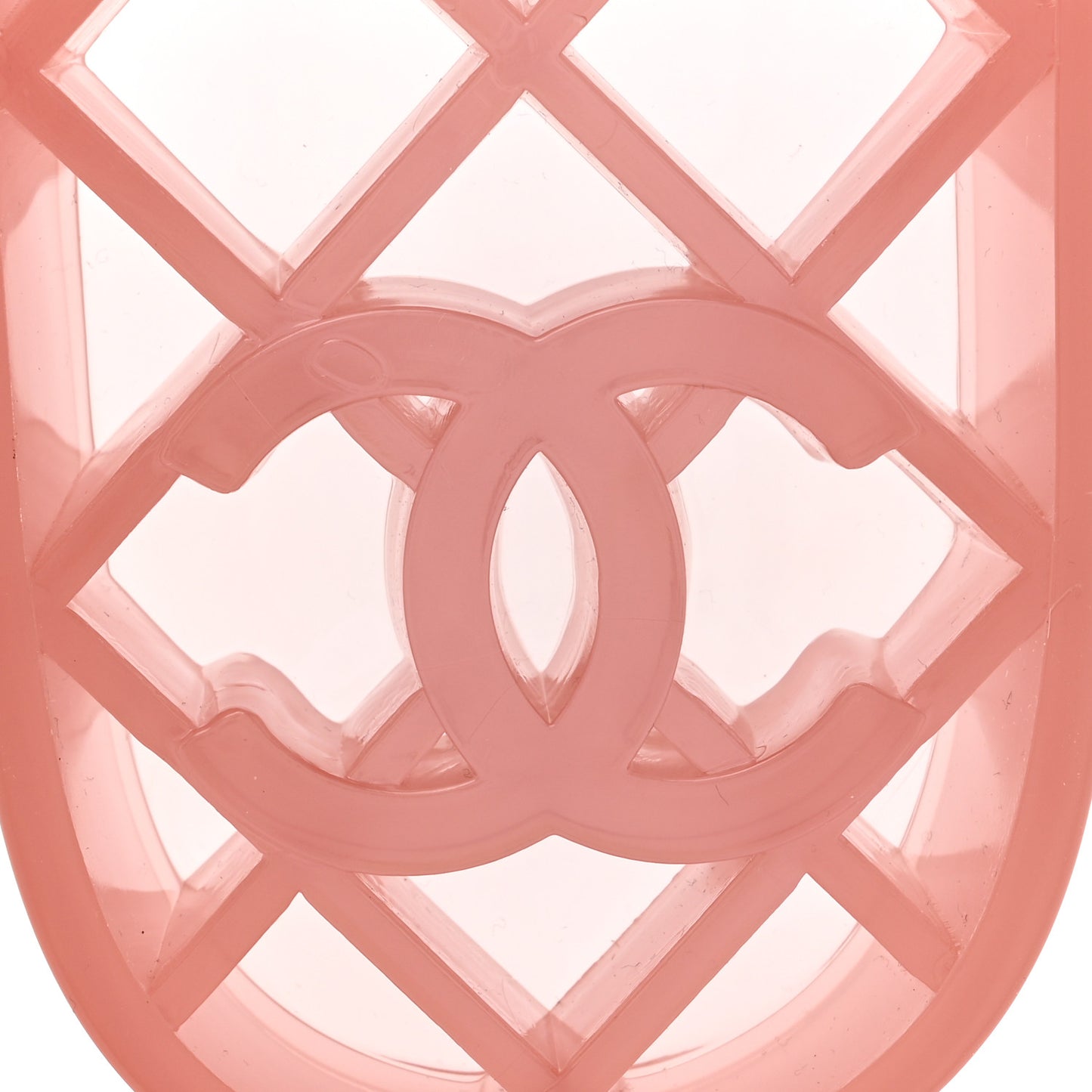 PVC Transparent CC Flat Slide Sandals 40 Pink