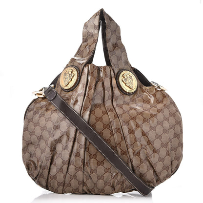 Gucci Crystal Monogram Small Hysteria Bag Brown 1 of 8