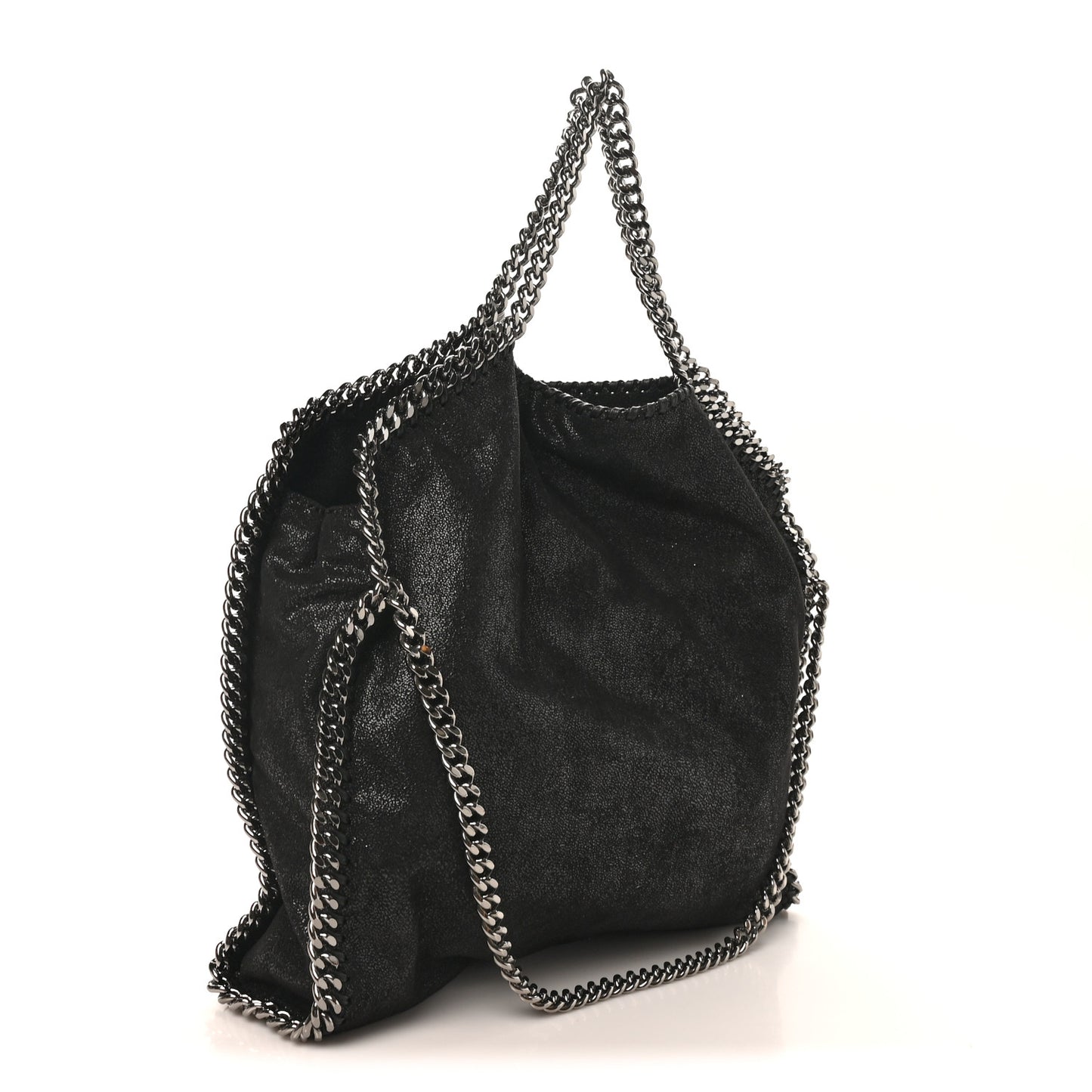Shaggy Deer Falabella Fold Over Tote Black