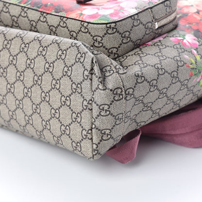 Gucci GG Supreme Monogram Blooms Medium Single Buckle Backpack Beige Multicolor Dry Rose 8 of 8