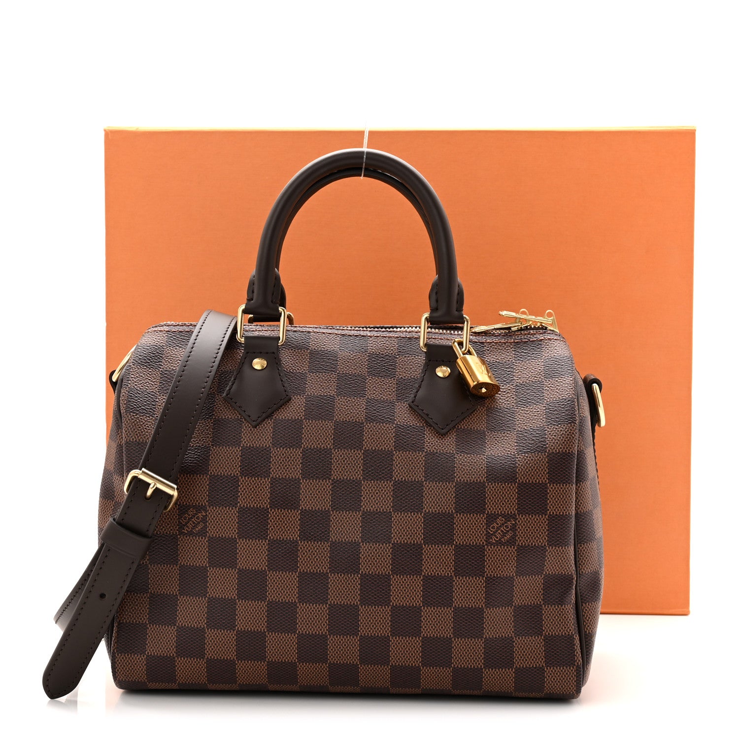 Louis Vuitton Damier Ebene Speedy Bandouliere 25 10 of 10