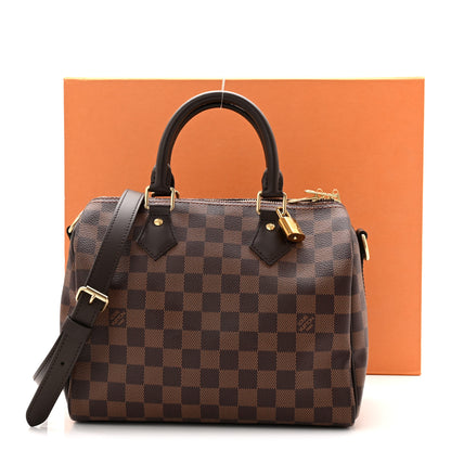 Louis Vuitton Damier Ebene Speedy Bandouliere 25 10 of 10