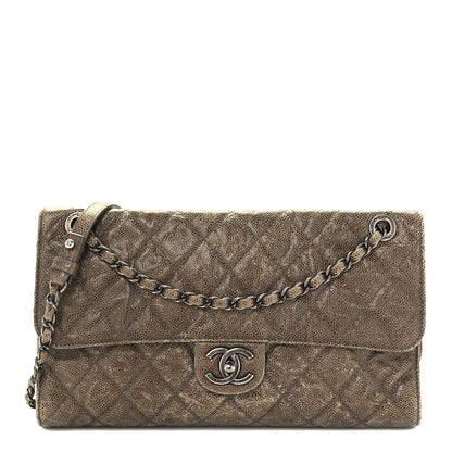 Chanel Crumpled Grained Calfskin Jumbo CC Crave Flap Beige 1 of 12