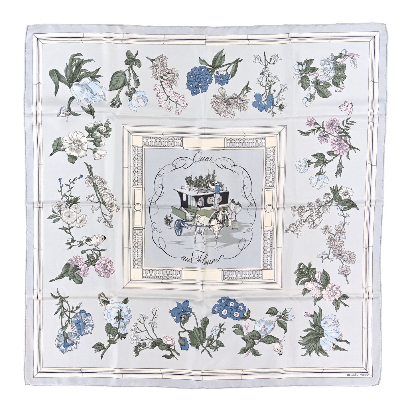 Silk Quai aux Fleurs Scarf 90