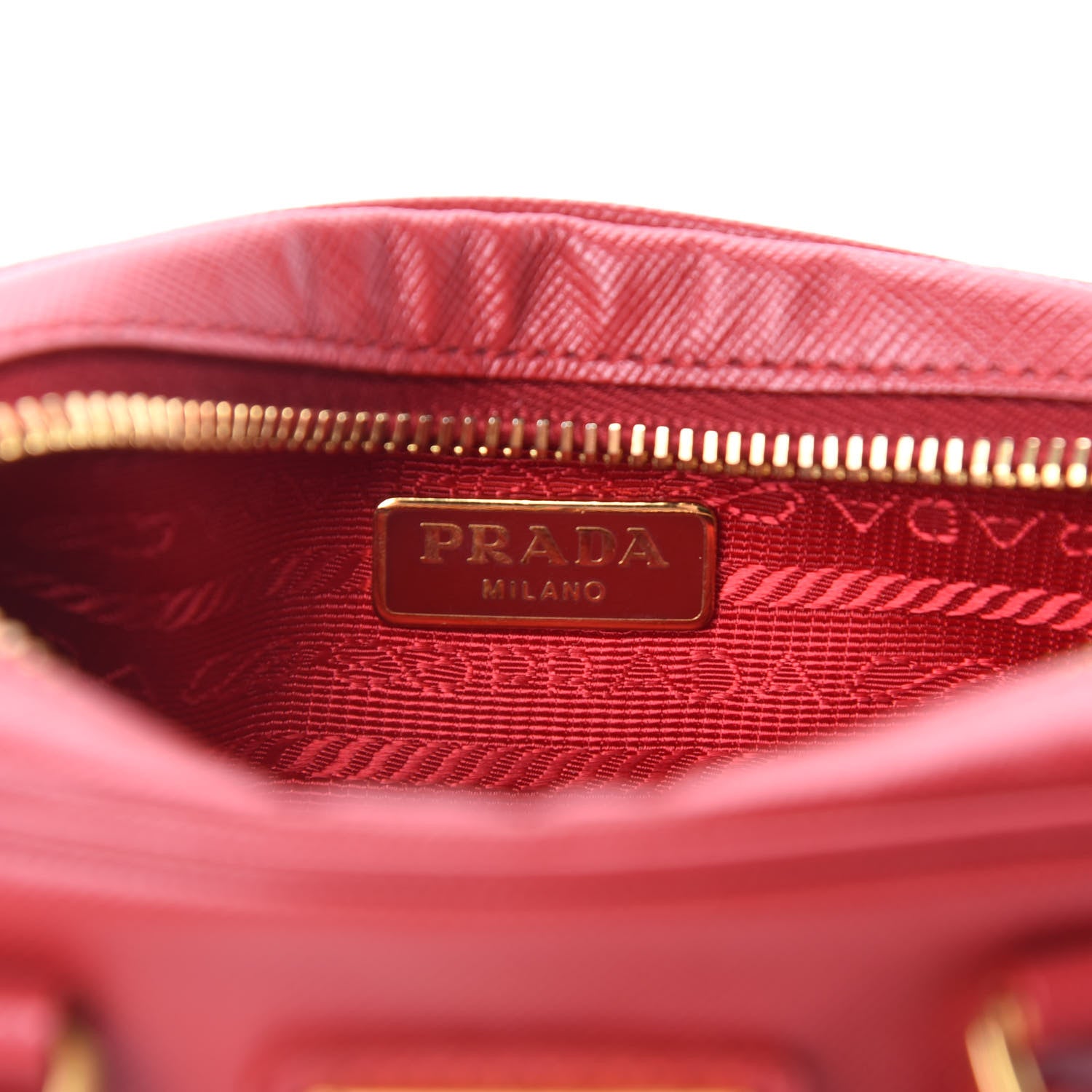 Prada Saffiano Lux Mini Top Handle Crossbody Bag Fuoco 10 of 14