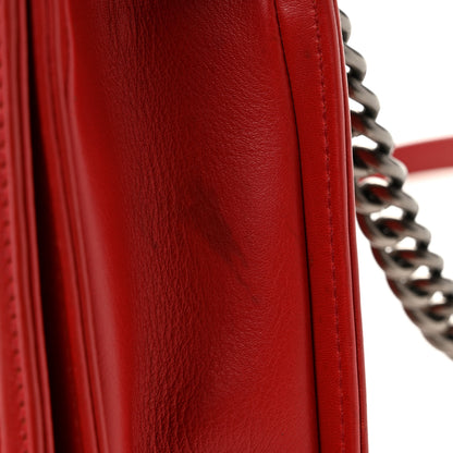 Chanel Calfskin Quilted New Medium Boy Flap Red 11 of 11