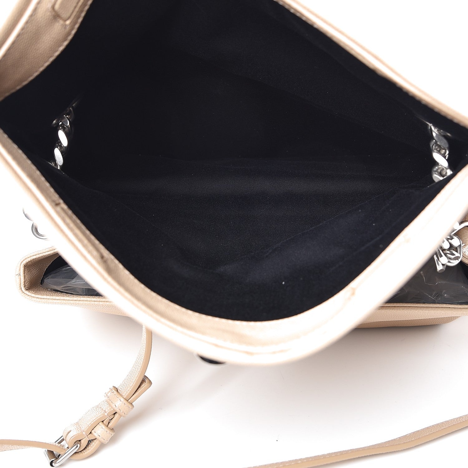Saint Laurent Grain De Poudre Medium West Hollywood Monogram Fold-Over Nude Powder 5 of 10
