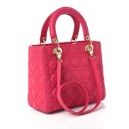 Christian Dior Lambskin Cannage Medium Lady Dior Pink 3 of 10