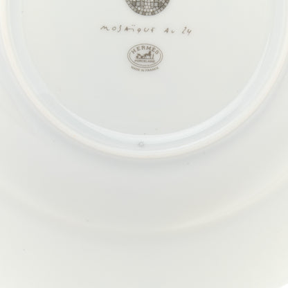 Hermes Porcelain Mosaique Au 24 Platine Soup Bowl Set of 2 6 of 8