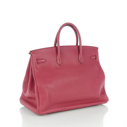 Hermes Taurillon Clemence Birkin 40 Bois de Rose 3 of 22