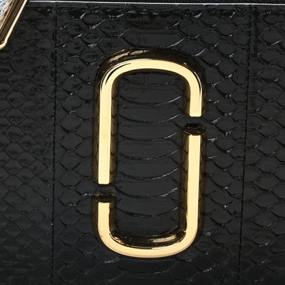 Marc Jacobs Calfskin Snake Embossed Snapshot Camera Bag Black White Silver 8 of 10