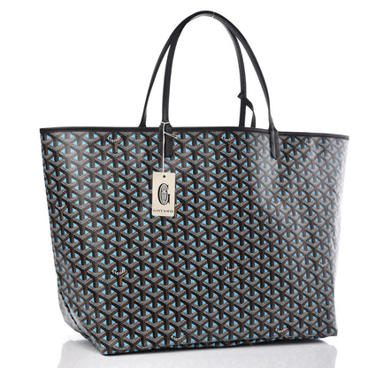 Goyard Goyardine Saint Louis Claire Voie GM Black Blue 4 of 11