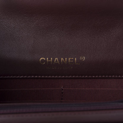 Chanel Patent Quilted Golden Class Wallet on Chain WOC Burgundy 6 of 10