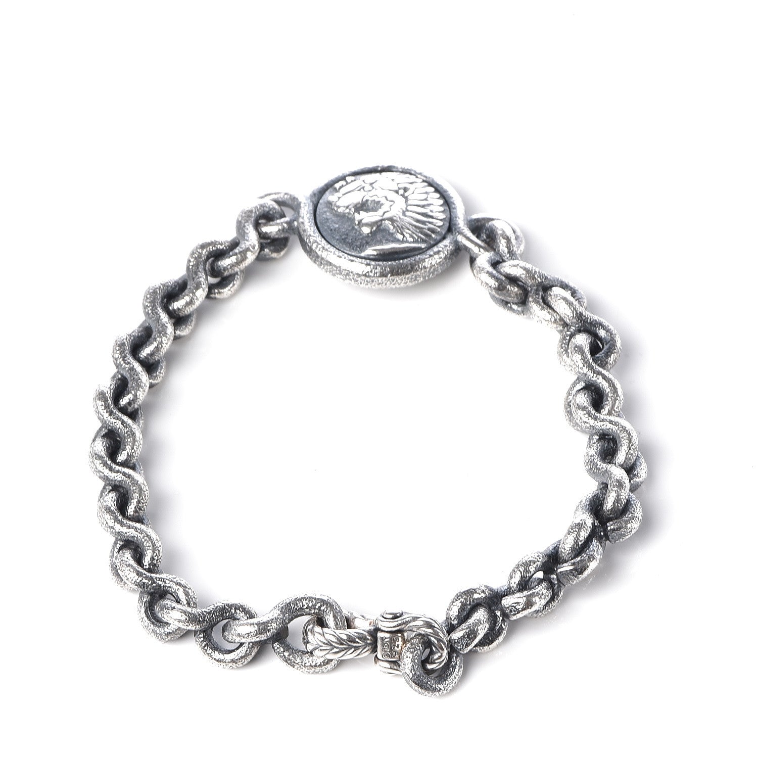 David Yurman Sterling Silver Petrvs Lion Link Bracelet 3 of 5