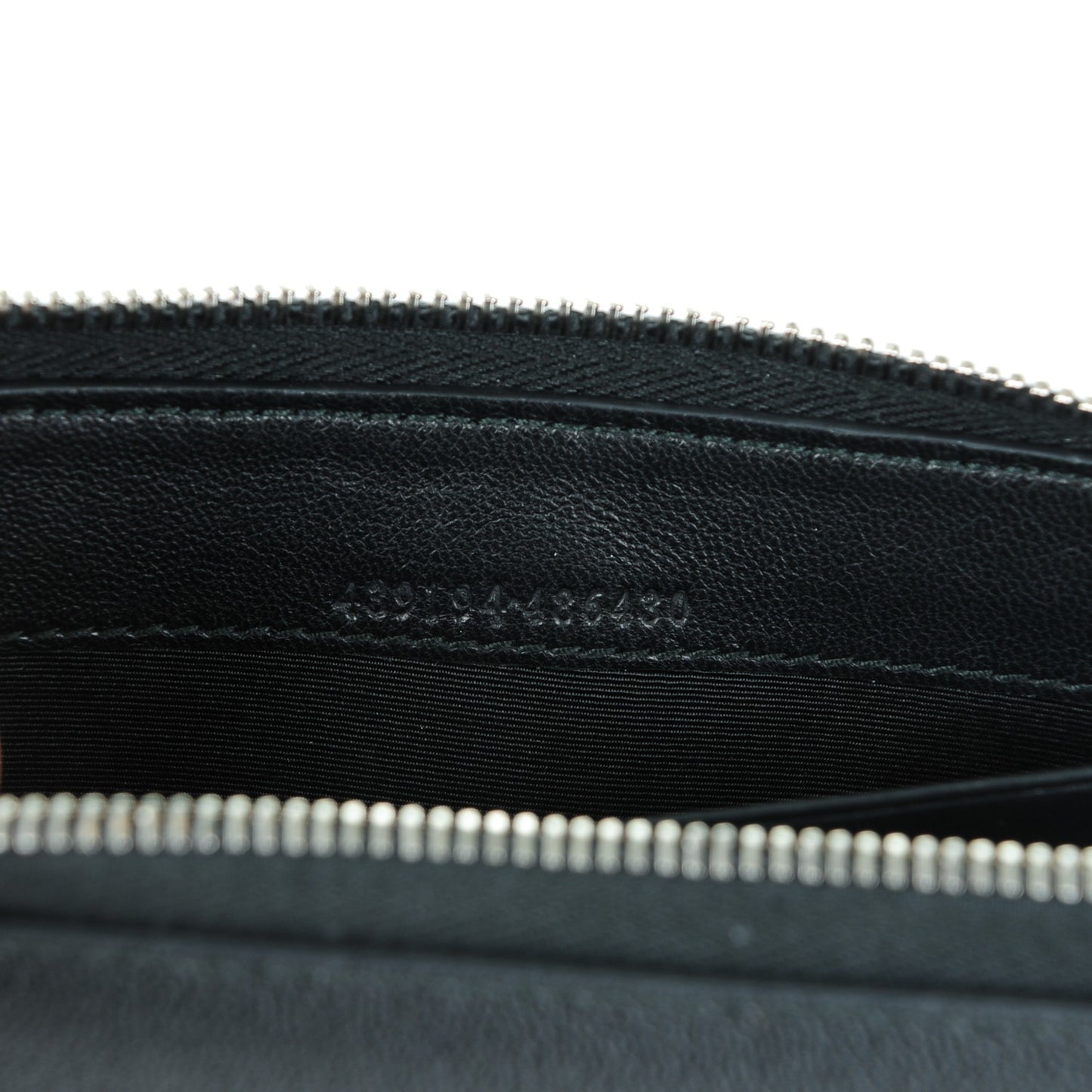 Calfskin Insignia Continental Zip Wallet Black