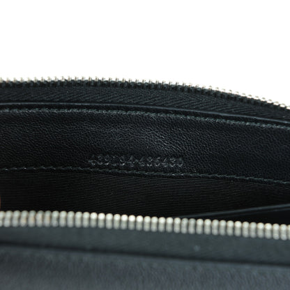 Alexander McQueen Calfskin Insignia Continental Zip Wallet Black 7 of 7