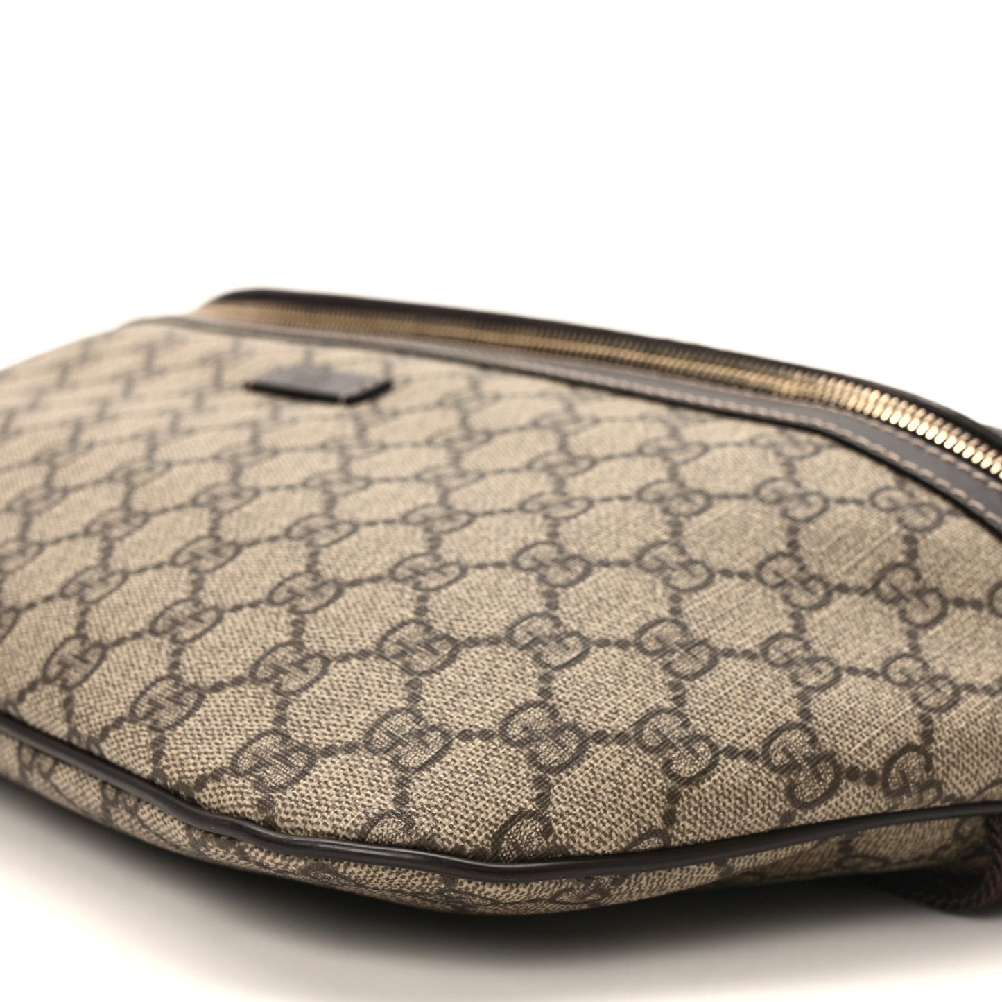 GG Supreme Monogram Belt Bag Dark Brown