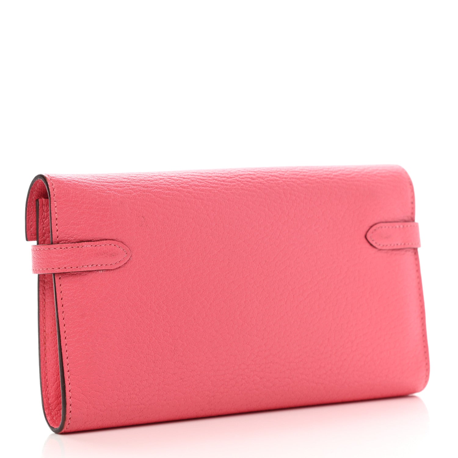 Hermes Chevre Mysore Kelly Longue Wallet Rose Lipstick 3 of 12
