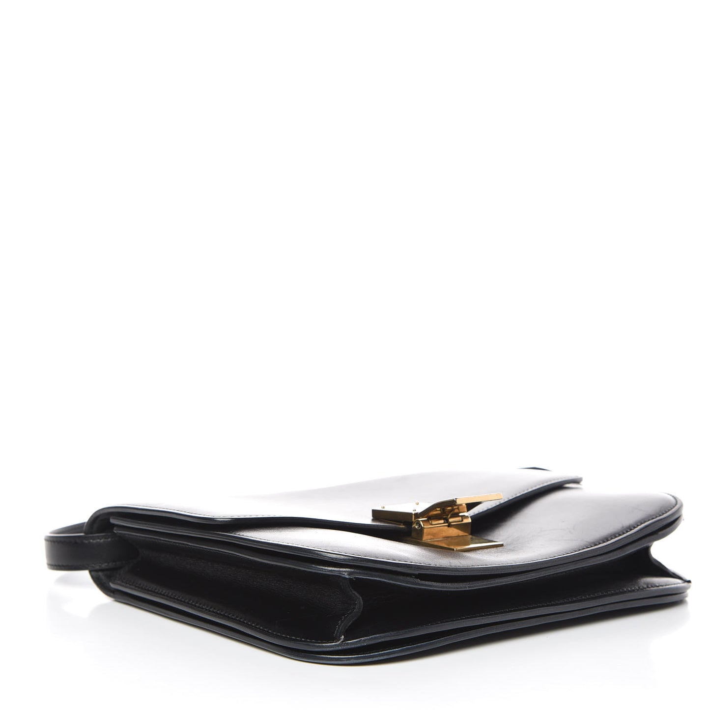 Box Calfskin Medium Classic Box Flap Bag Black