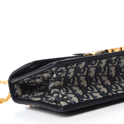 Christian Dior Oblique 30 Montaigne Chain Flap Bag Blue 6 of 12